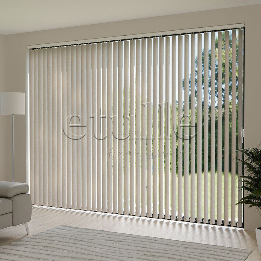 Beige Blackout Fabric Vertical Blinds | Brodie