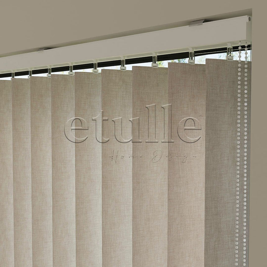 Beige Blackout Fabric Vertical Blinds | Brodie