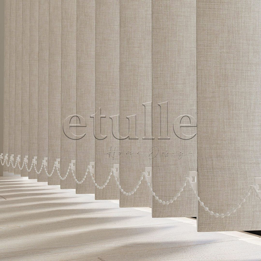 Beige Blackout Fabric Vertical Blinds | Brodie