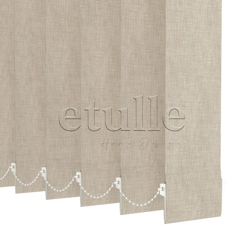 Beige Blackout Fabric Vertical Blinds | Brodie