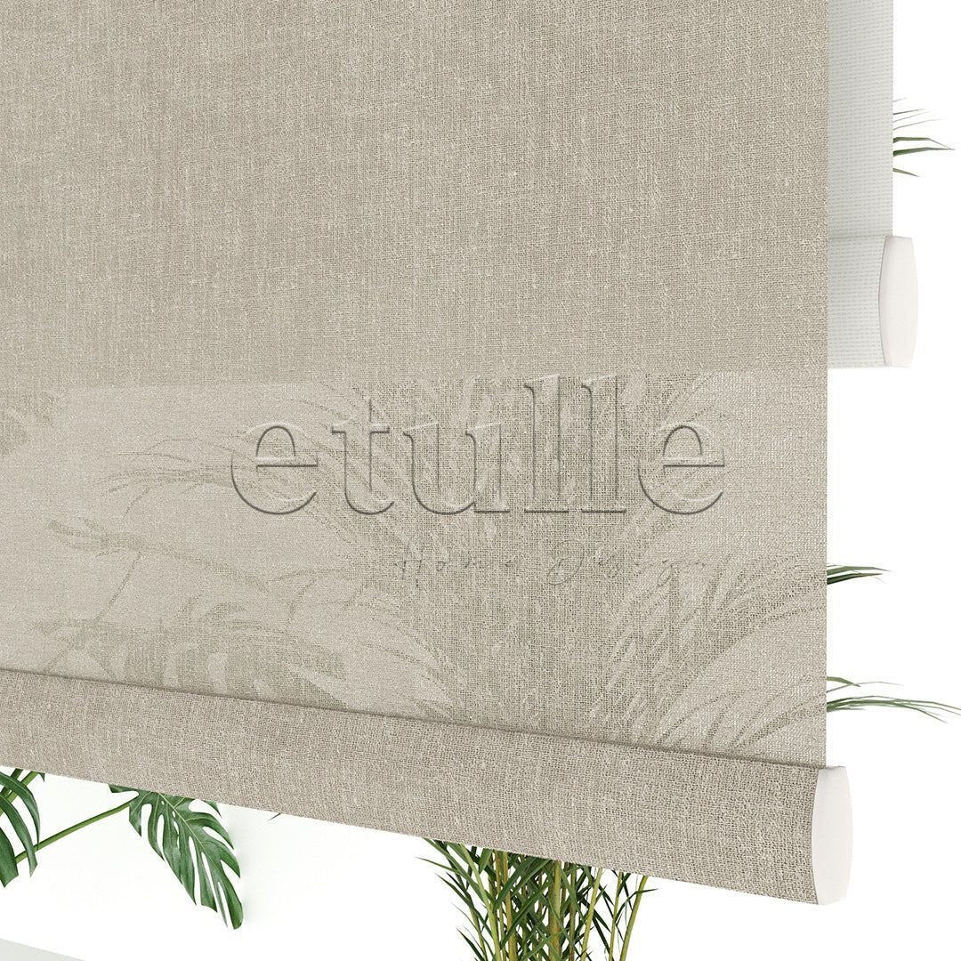 Beige Plain Double Roller Blind | Nevis