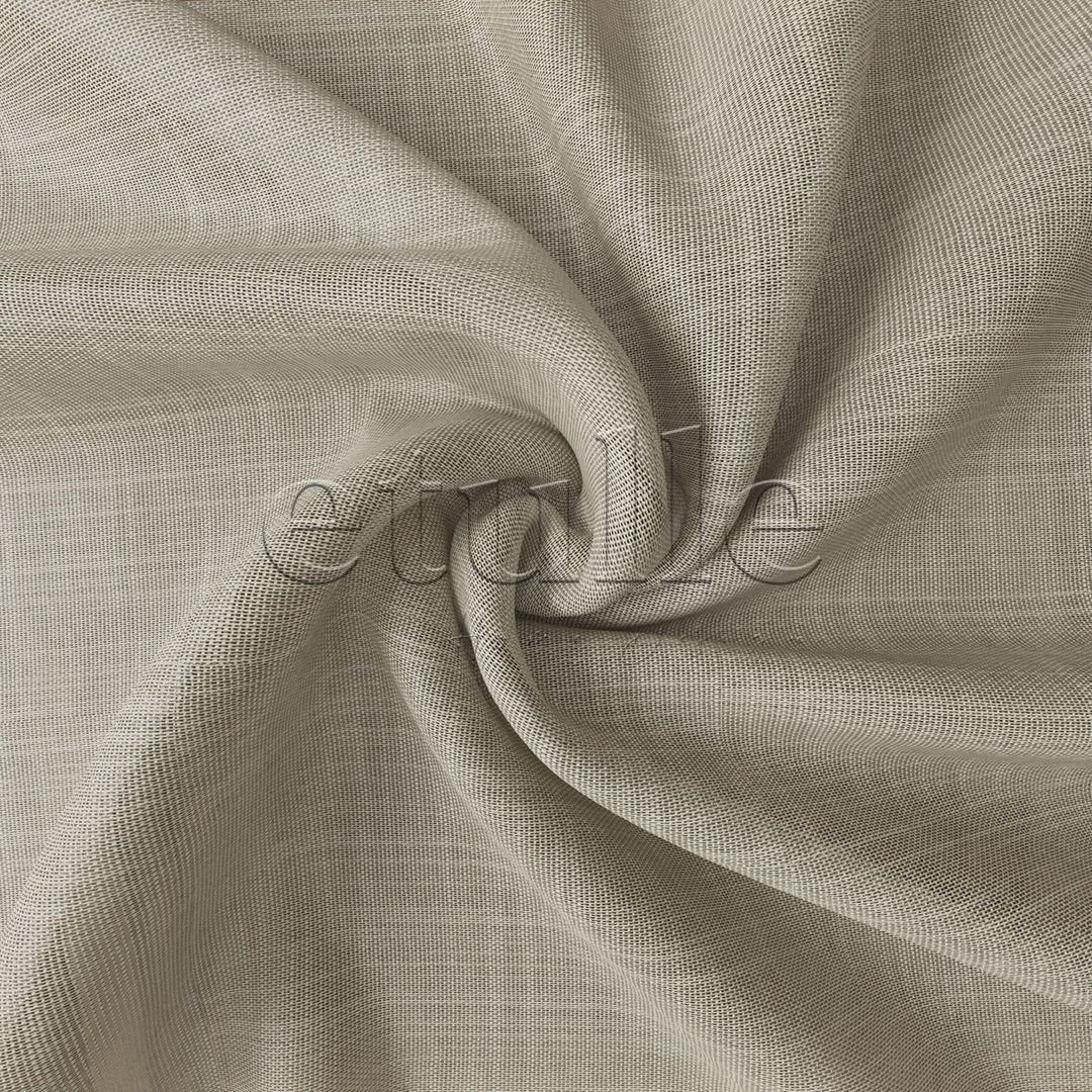Beige Linen Striped Sheer Curtain | Etnea