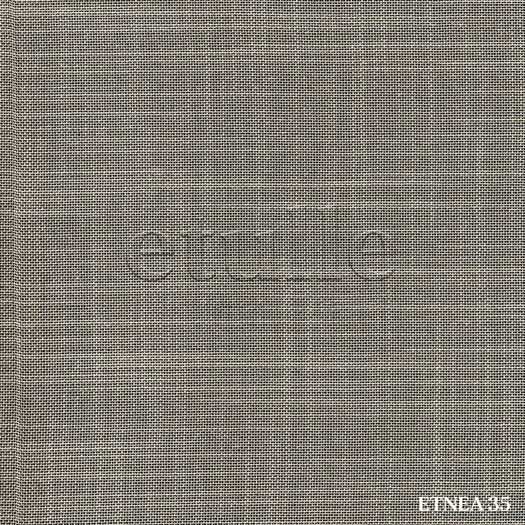 Beige Linen Striped Sheer Curtain | Etnea