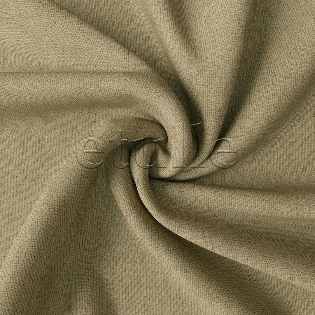 Beige Matte Ribbed Velvet Curtain | Elvey