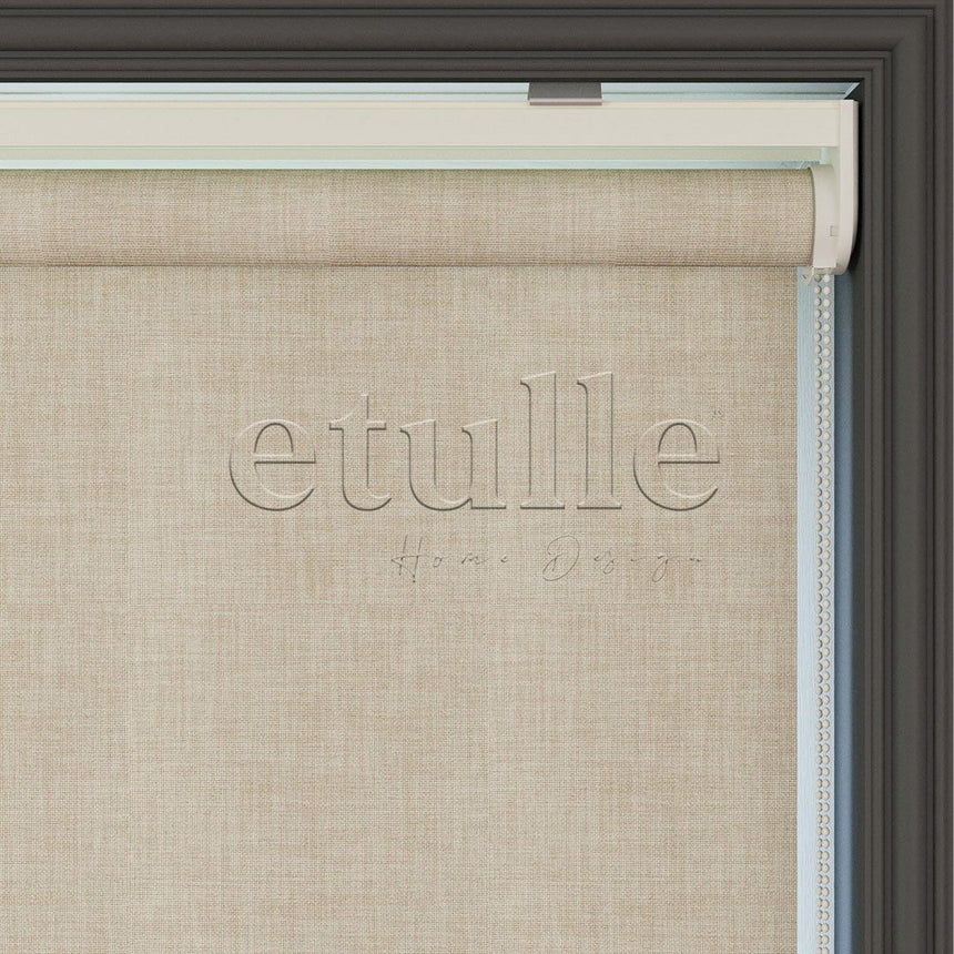 Beige Matte Linen Roller Blinds | brodie