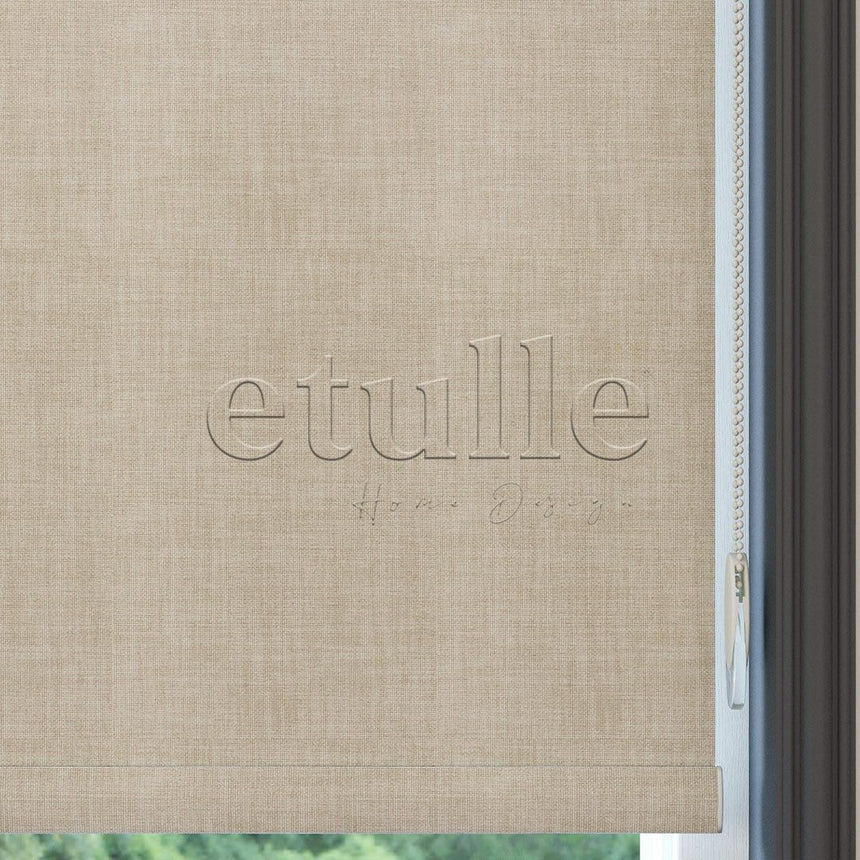 Beige Matte Linen Roller Blinds | brodie