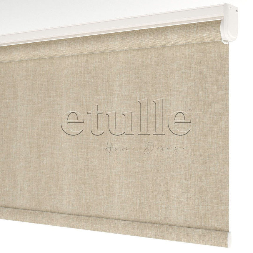 Beige Matte Linen Roller Blinds | brodie