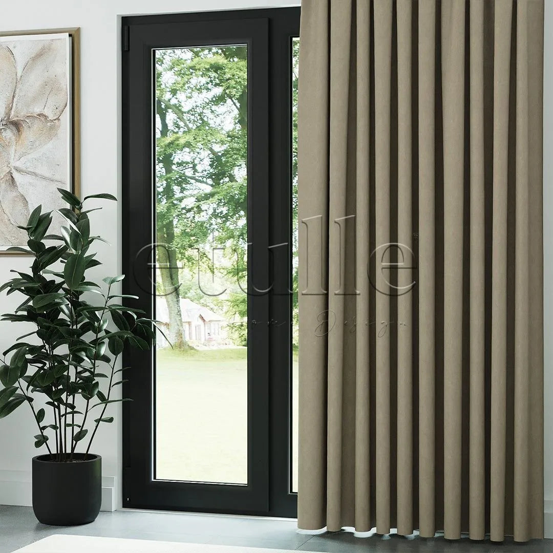 Bej Naturel Keten Fon Perde | Casual