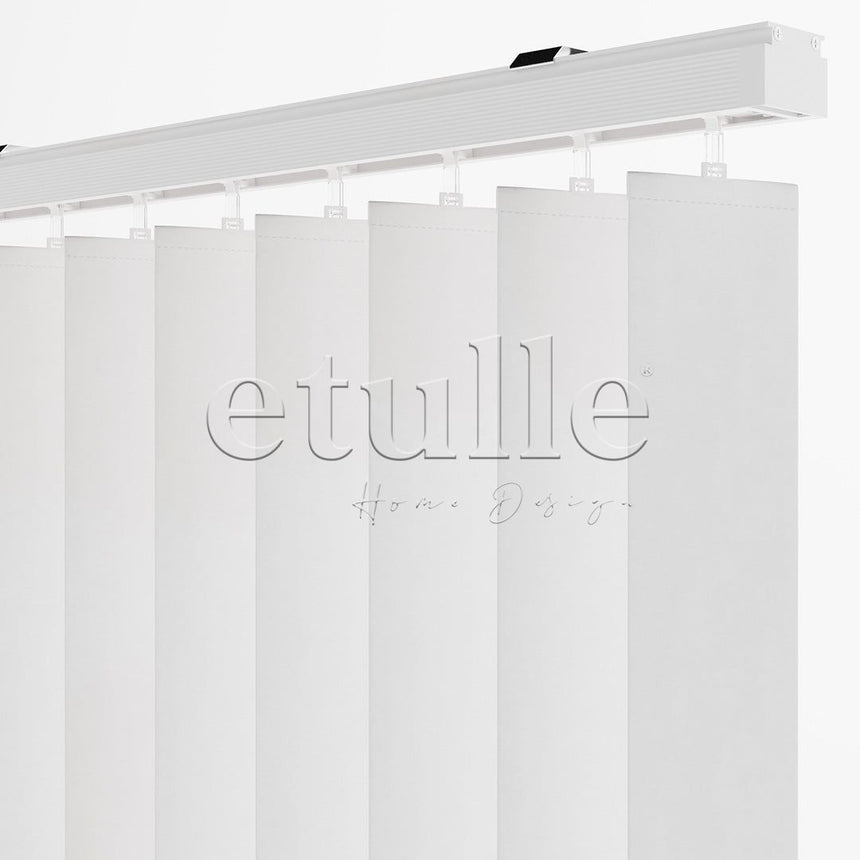 White Blackout Fabric Vertical Blinds | Seraphina