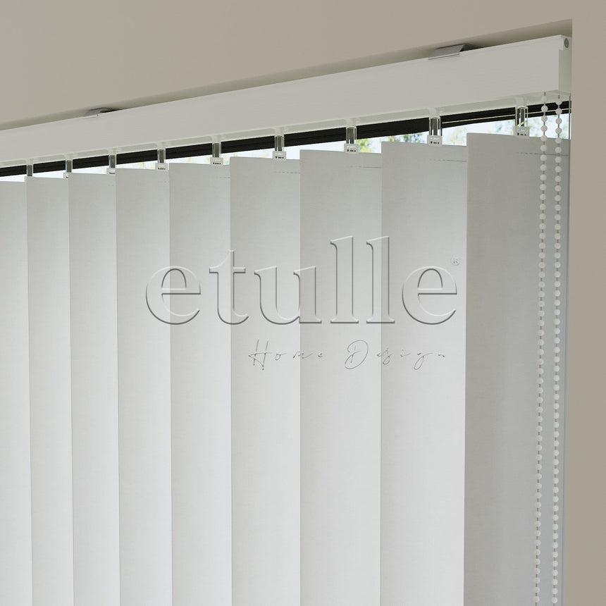 White Blackout Fabric Vertical Blinds | Seraphina