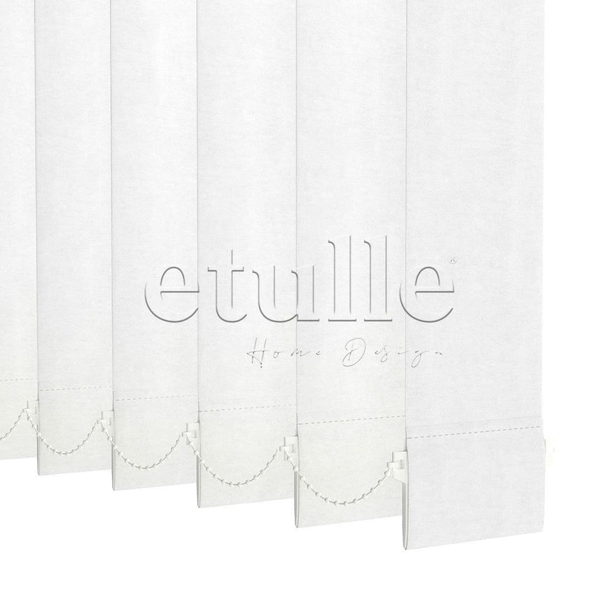 White Blackout Fabric Vertical Blinds | Seraphina