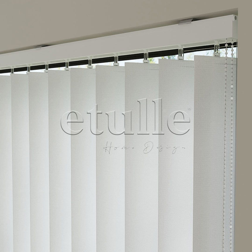 White Plain Fabric Vertical Blinds | Marisa