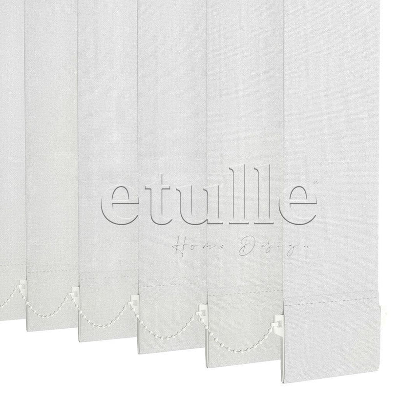 White Plain Fabric Vertical Blinds | Marisa