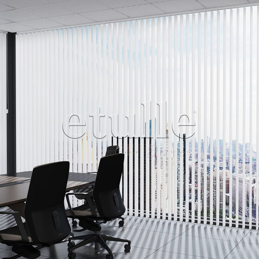 White Plain PVC Vertical Blinds