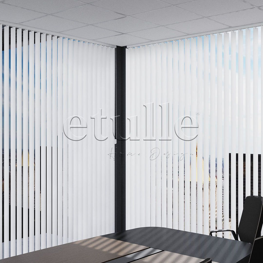 White Channel PVC Vertical Blinds