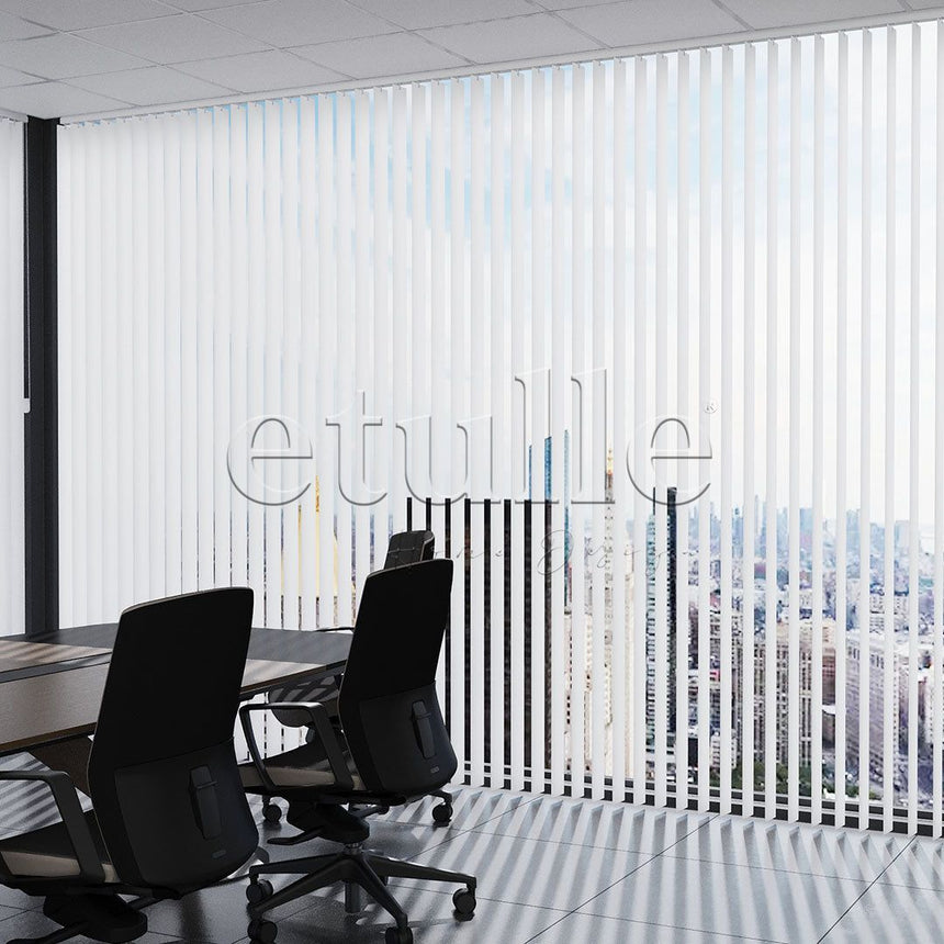 White Channel PVC Vertical Blinds