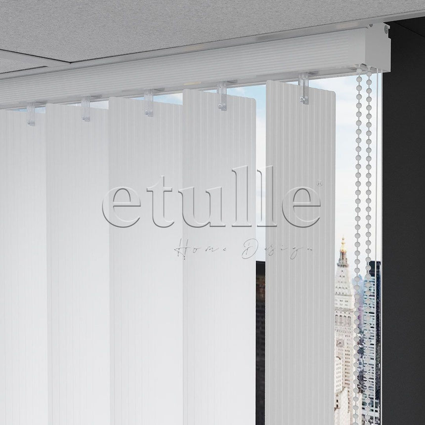 White Channel PVC Vertical Blinds