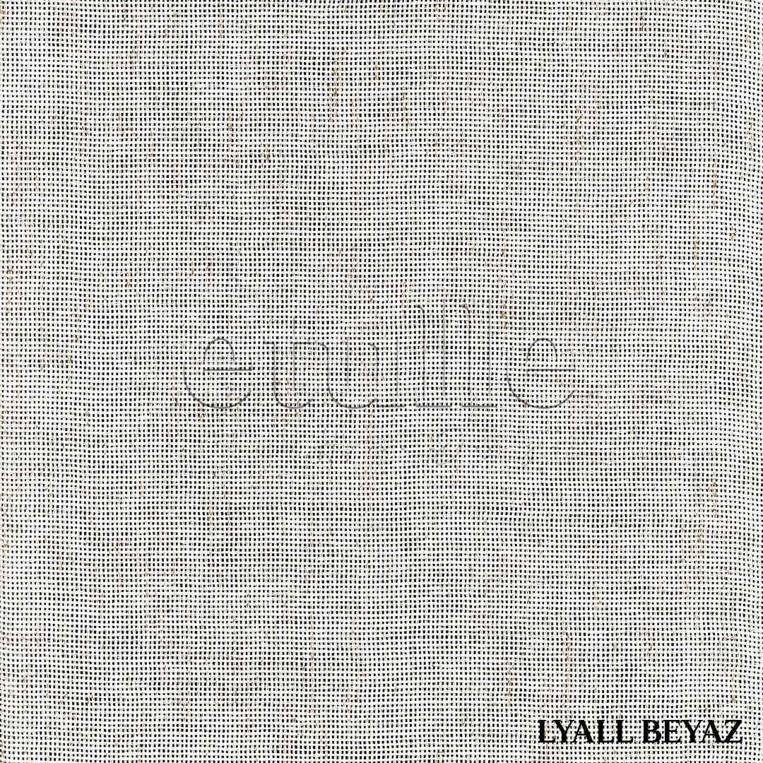White Natural Effect Yarn Linen Plain Tulle Curtain | Lyall