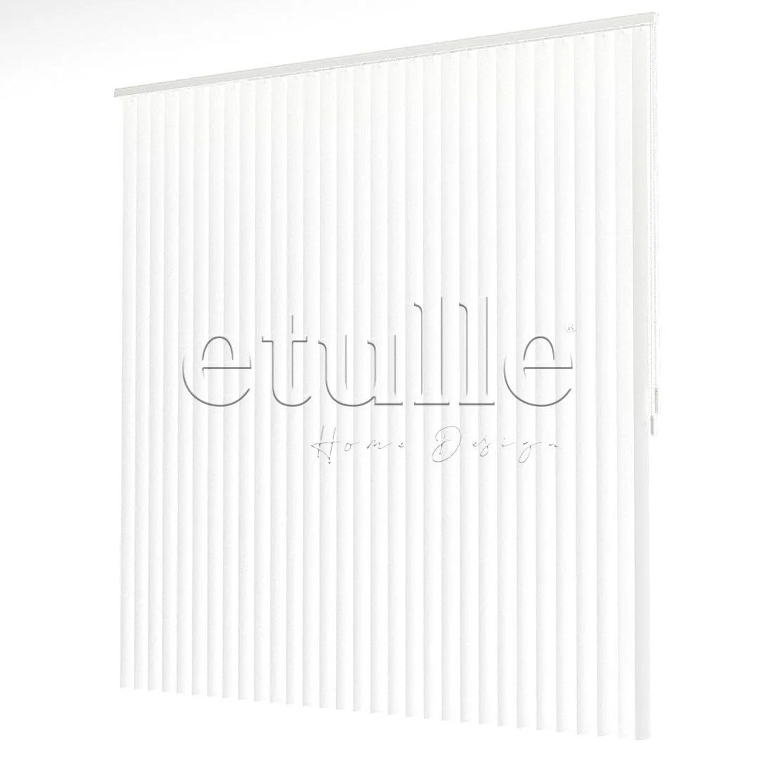 Beyaz Oval Düz PVC Dikey Perde