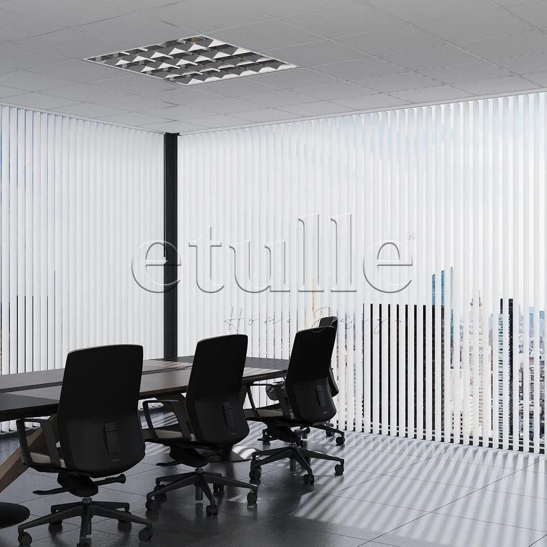 Beyaz Oval Perfore PVC Dikey Perde