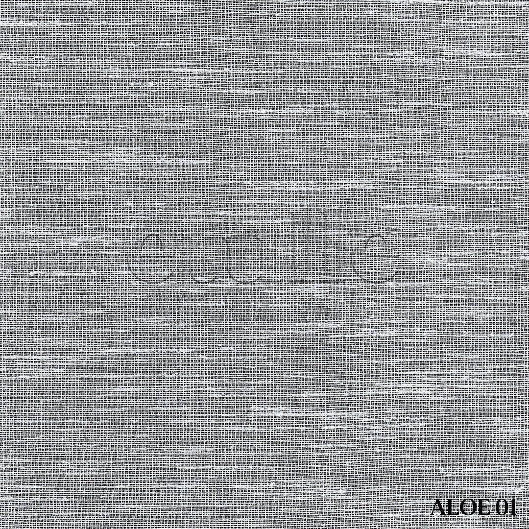 White Bright Linen Textured Plain Tulle Curtain | Aloe