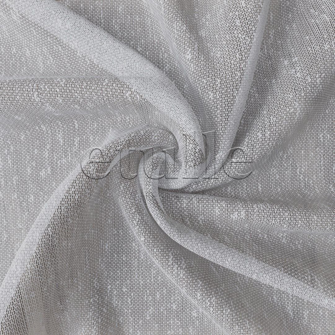 White Slub-Effect Plain Tulle Curtain | Jazz