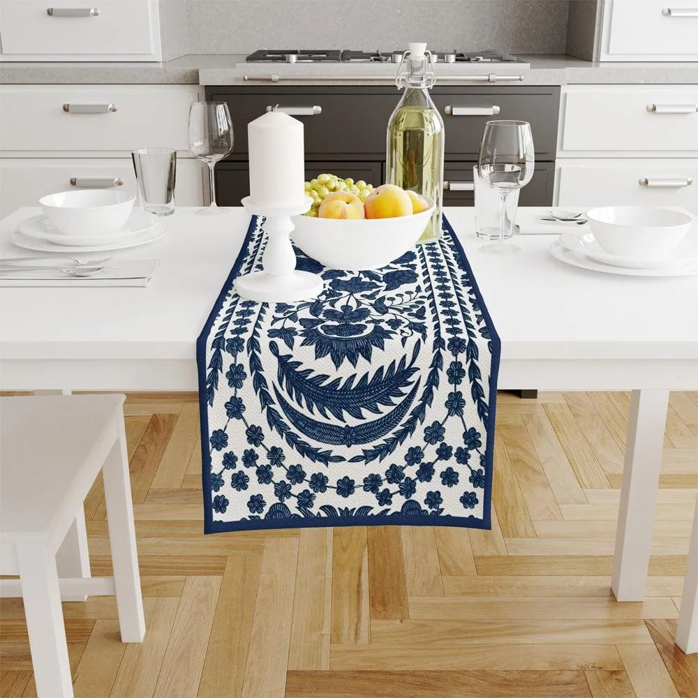 Blue Daisy Runner 140x45CM