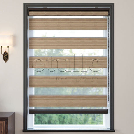 Light Brown Blackout Zebra Curtain | Bolsena