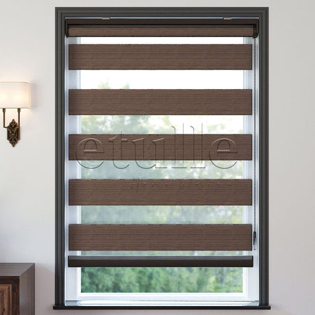 Brown Blackout Zebra Curtain | Bolsena