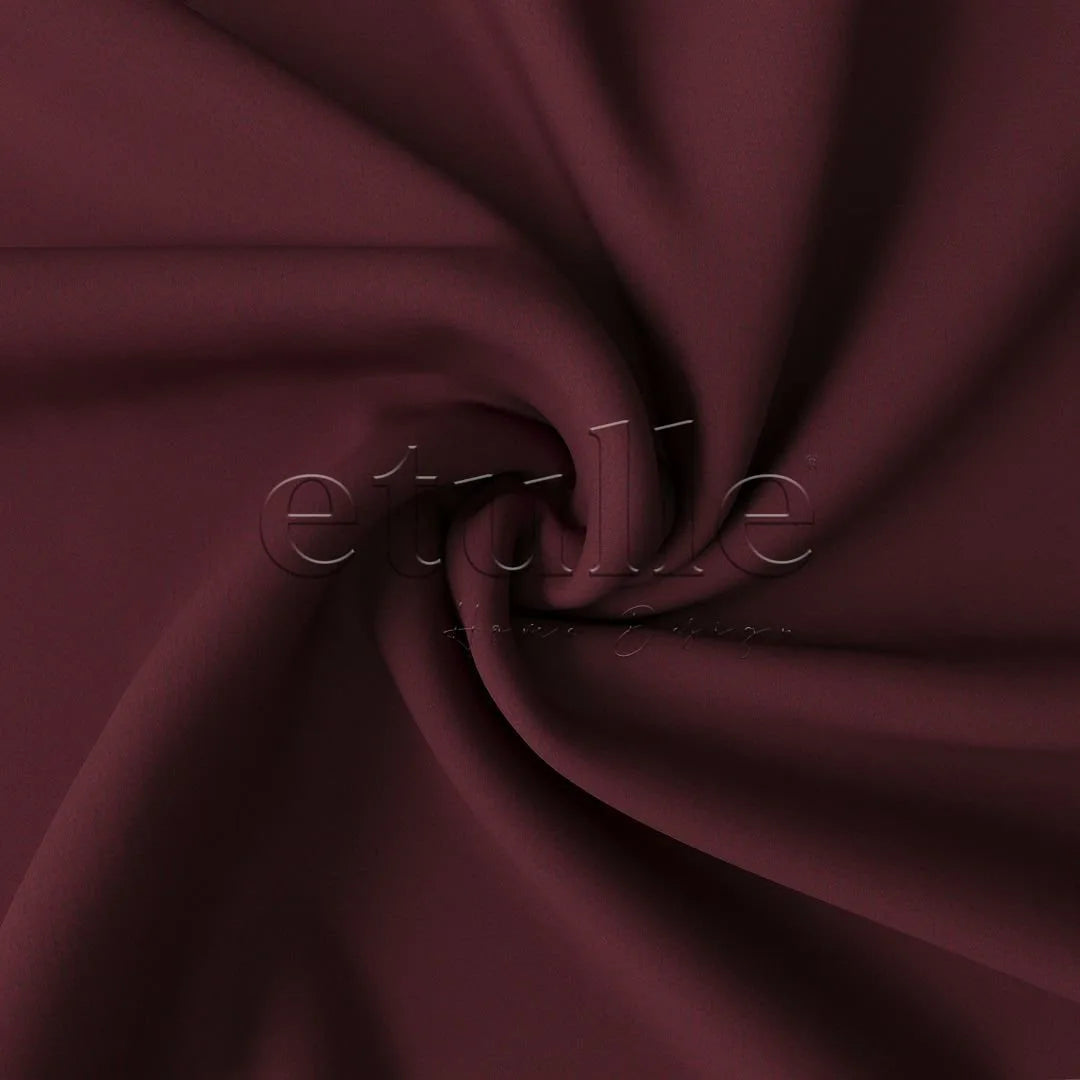 Bordo Modern Balık Sırtı Desenli Fon Perde | Cirrus