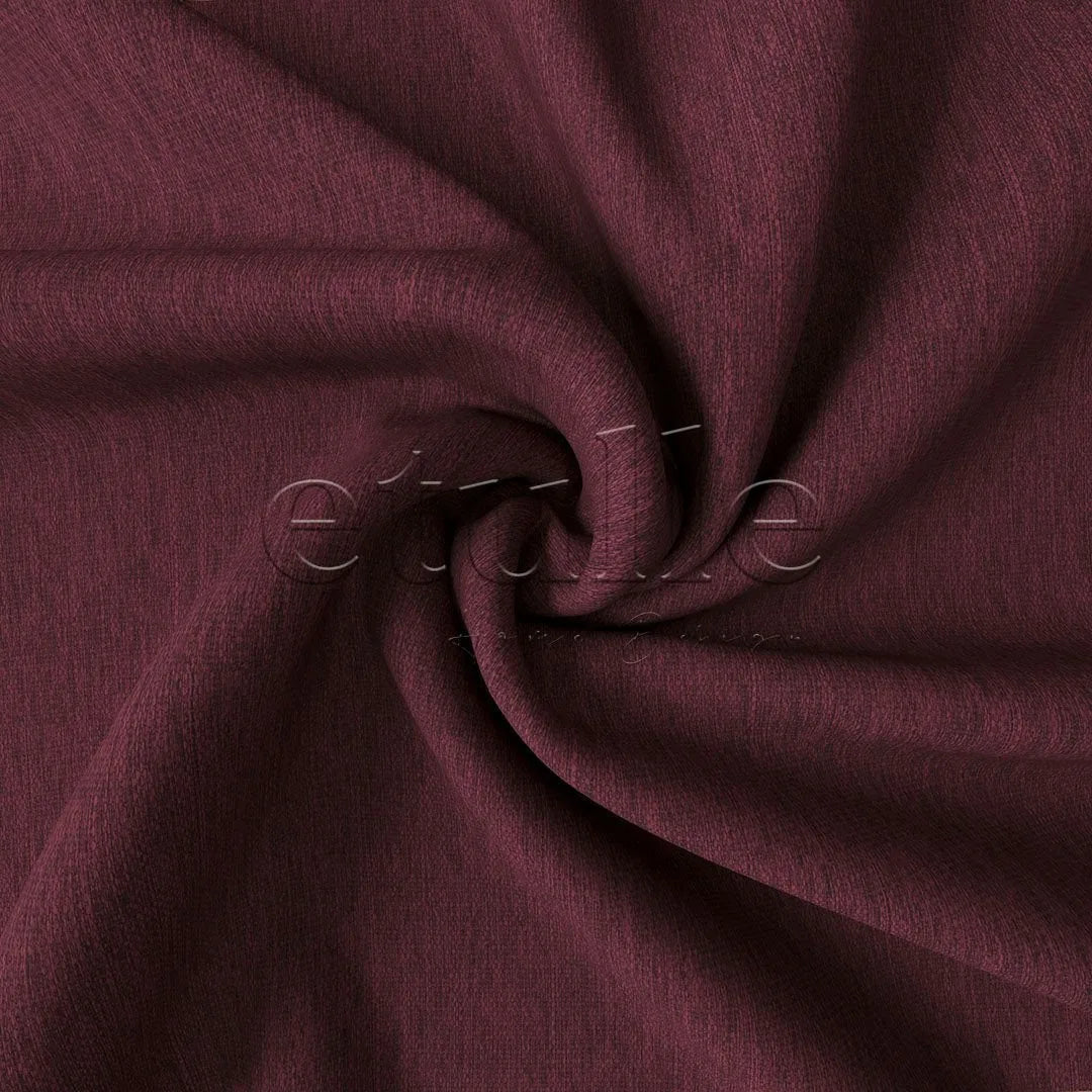 Bordo Naturel Kırçıllı Keten Fon Perde | Casual