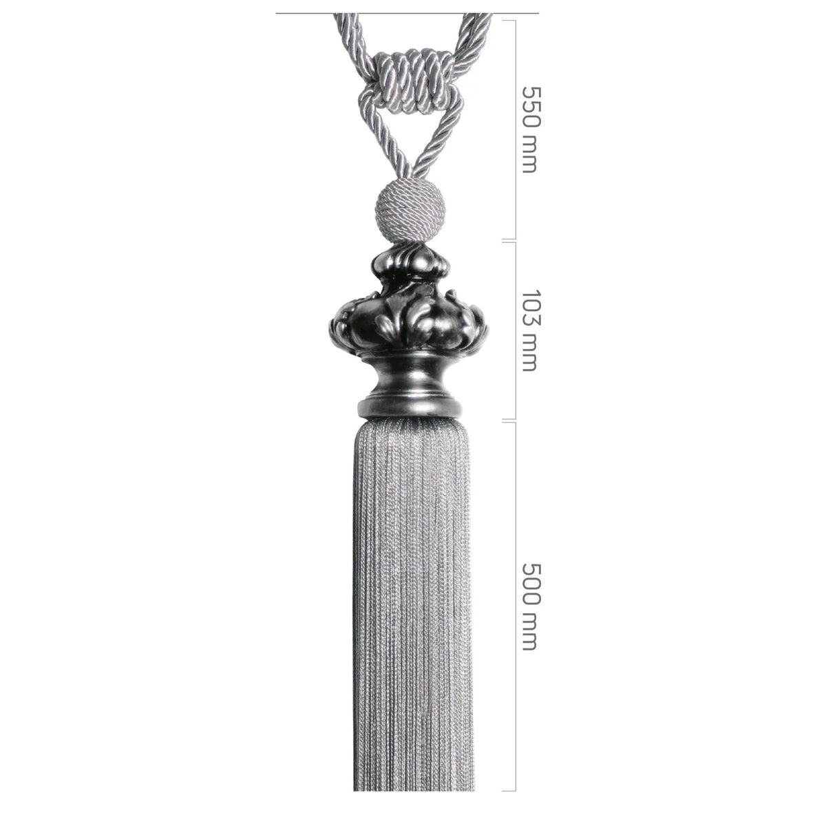 Braçol - Gümüş Siyah Eskitme Metal - Kraliyet