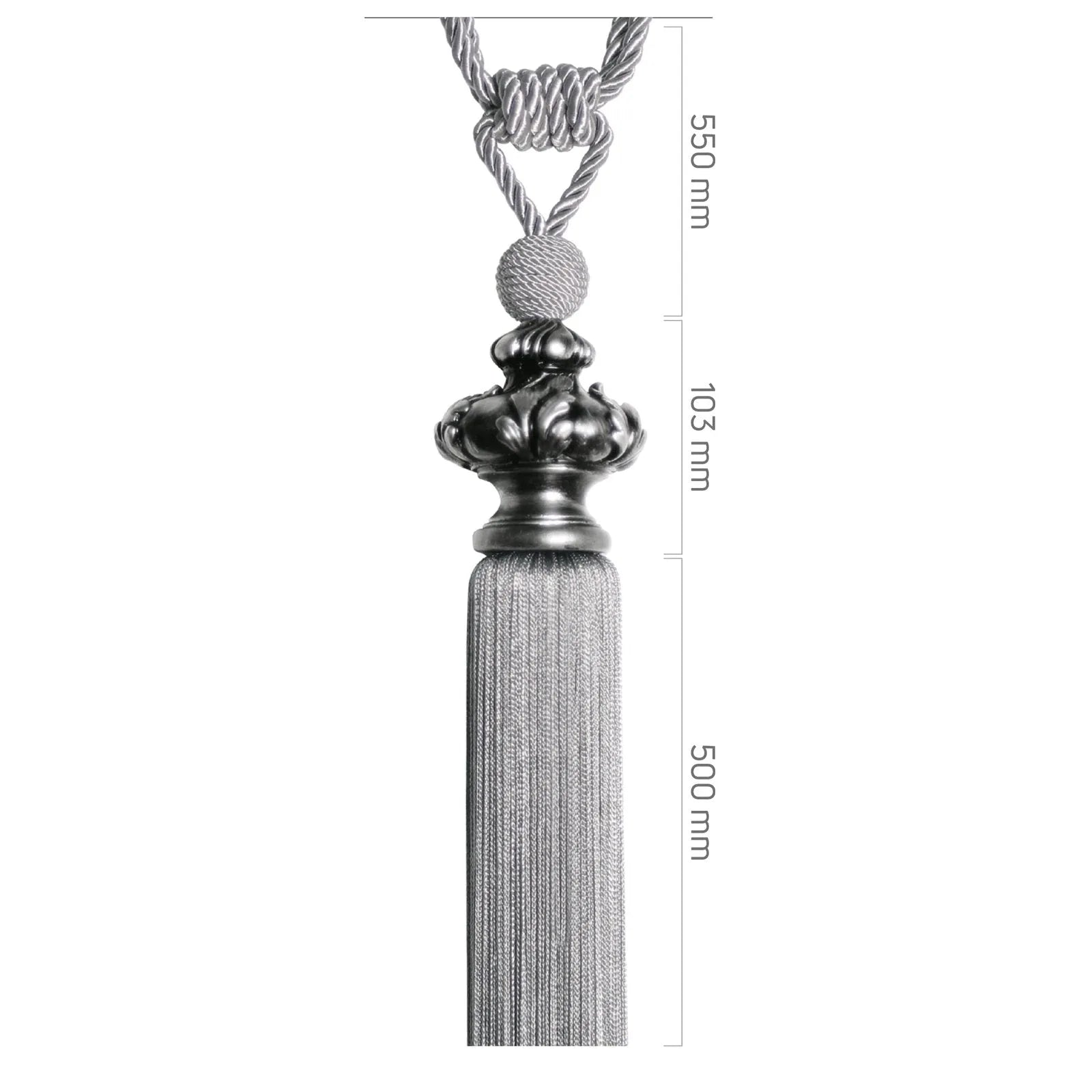 Braçol - Gümüş Siyah Eskitme Metal - Kraliyet