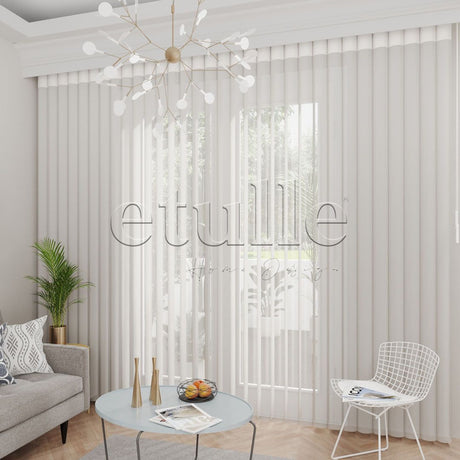 Cadena - Plain Vertical Tulle Curtain