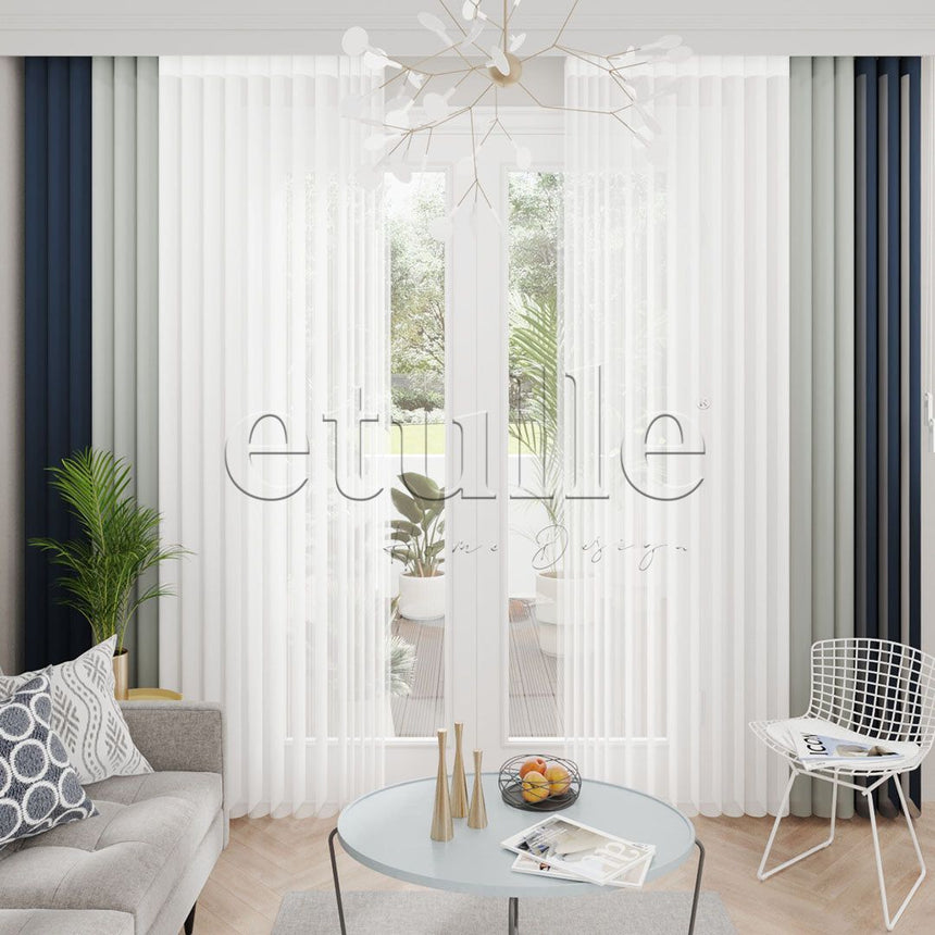 Calozzo - Narrow Vertical Tulle Curtain