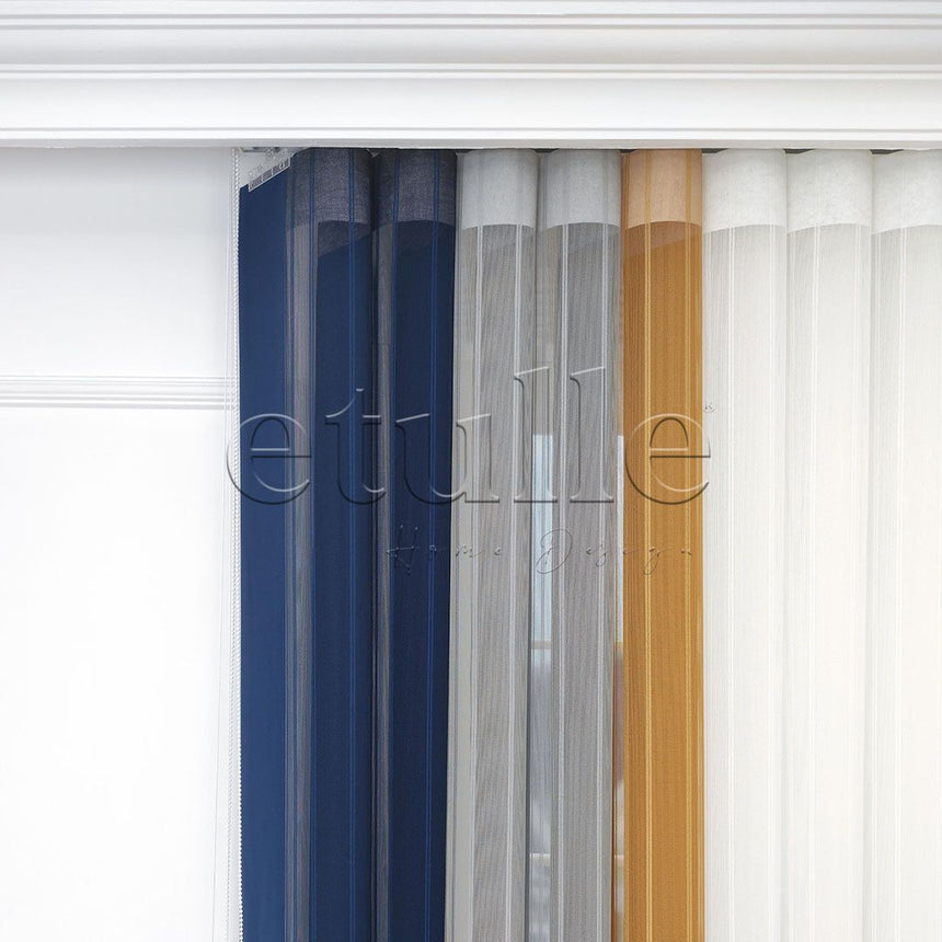 Cambridge - Striped Vertical Tulle Curtains