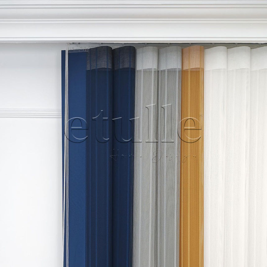 Cambridge - Striped Vertical Tulle Curtains