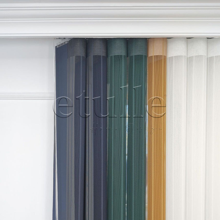 Cape Town - Striped Vertical Tulle Curtains