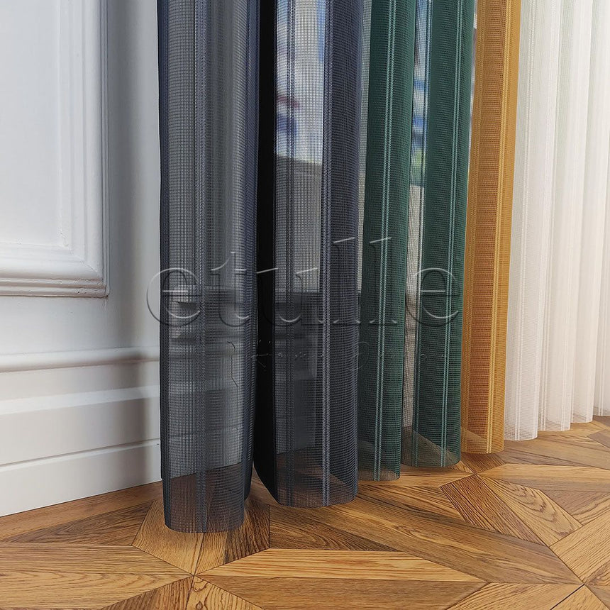 Cape Town - Striped Vertical Tulle Curtains