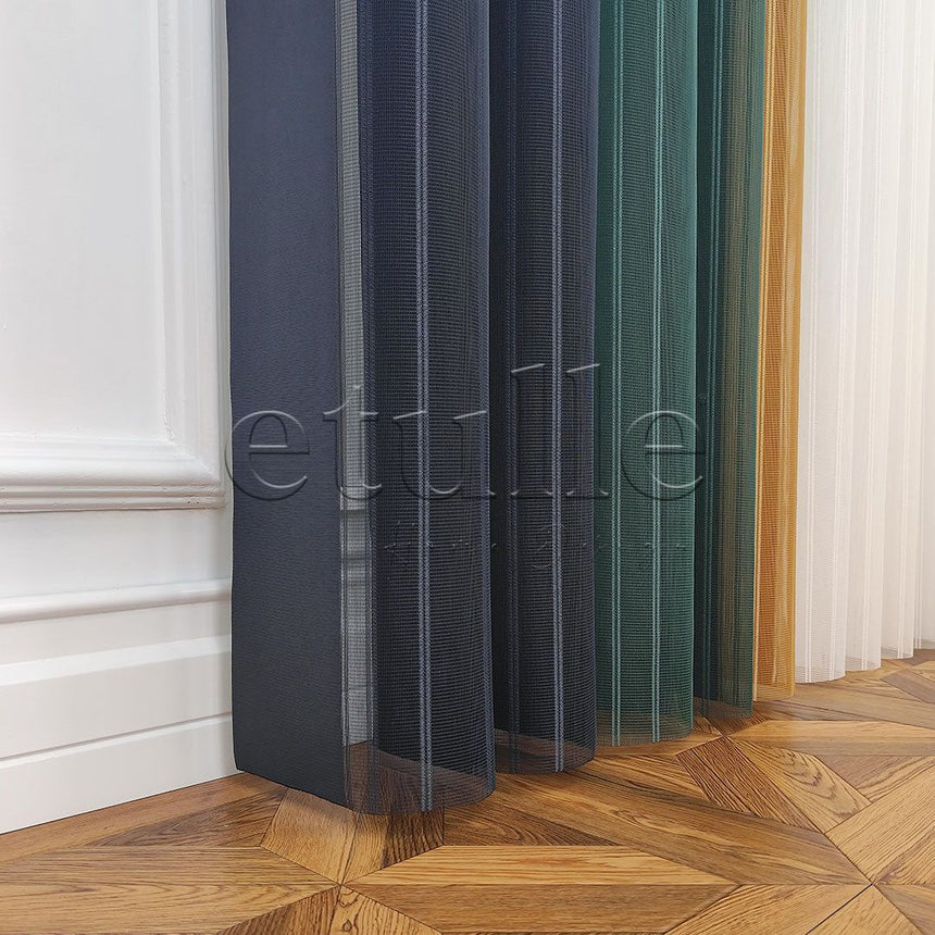 Cape Town - Striped Vertical Tulle Curtains