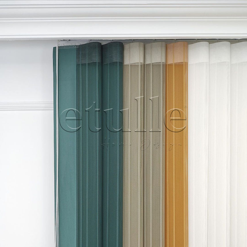 Cardiff - Striped Vertical Tulle Curtains