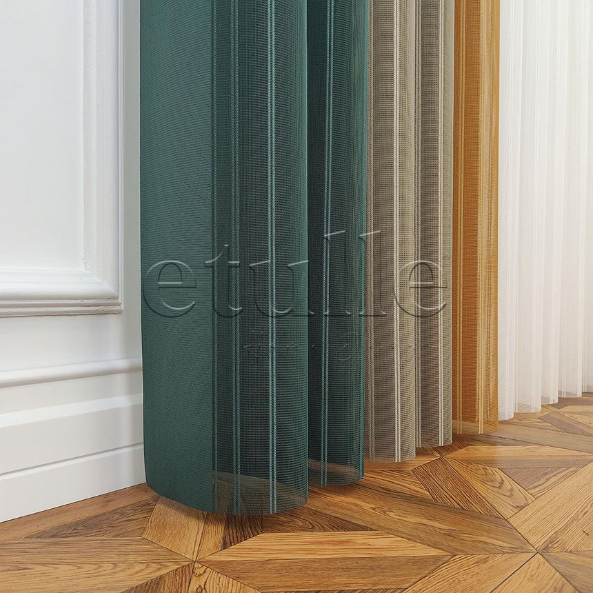 Cardiff - Striped Vertical Tulle Curtains