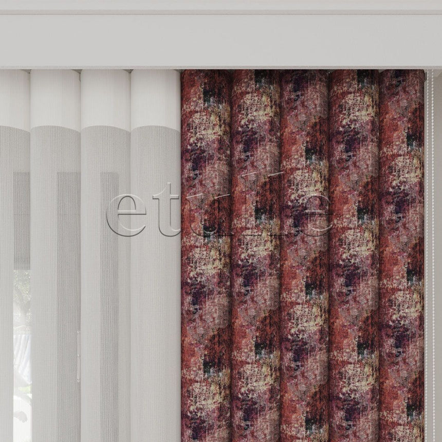 Carpet - Printed Vertical Tulle Curtain