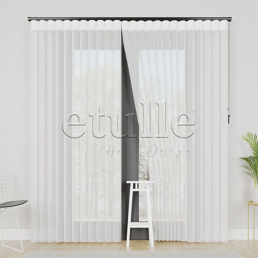 Cassano - Rustic Vertical Tulle Curtain