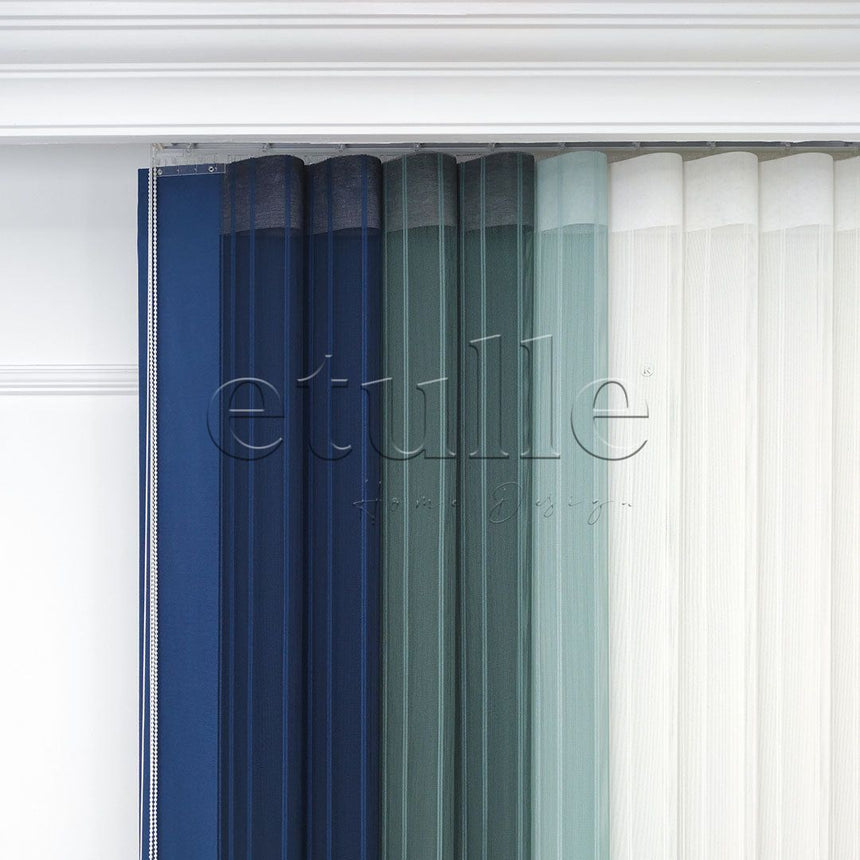 City - Striped Vertical Tulle Curtain