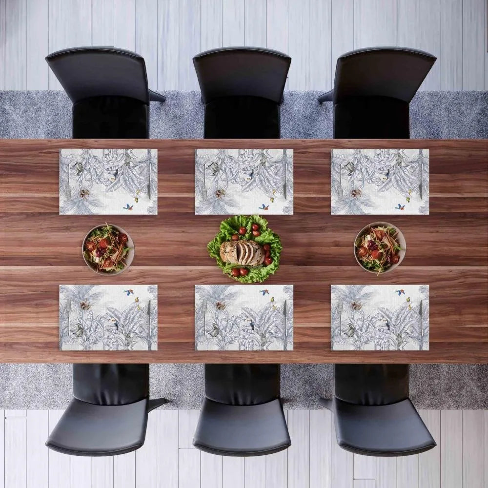 Çizgisel Tasarım Kumaş Amerikan Servis 4'lü Set 35X50CM