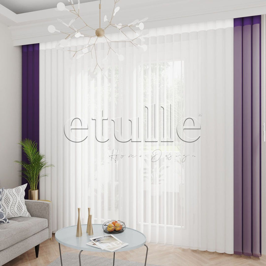 Clayon - Plain Vertical Tulle Curtain