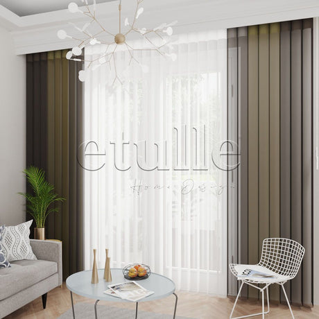 Columbia -Plain Vertical Tulle Curtain