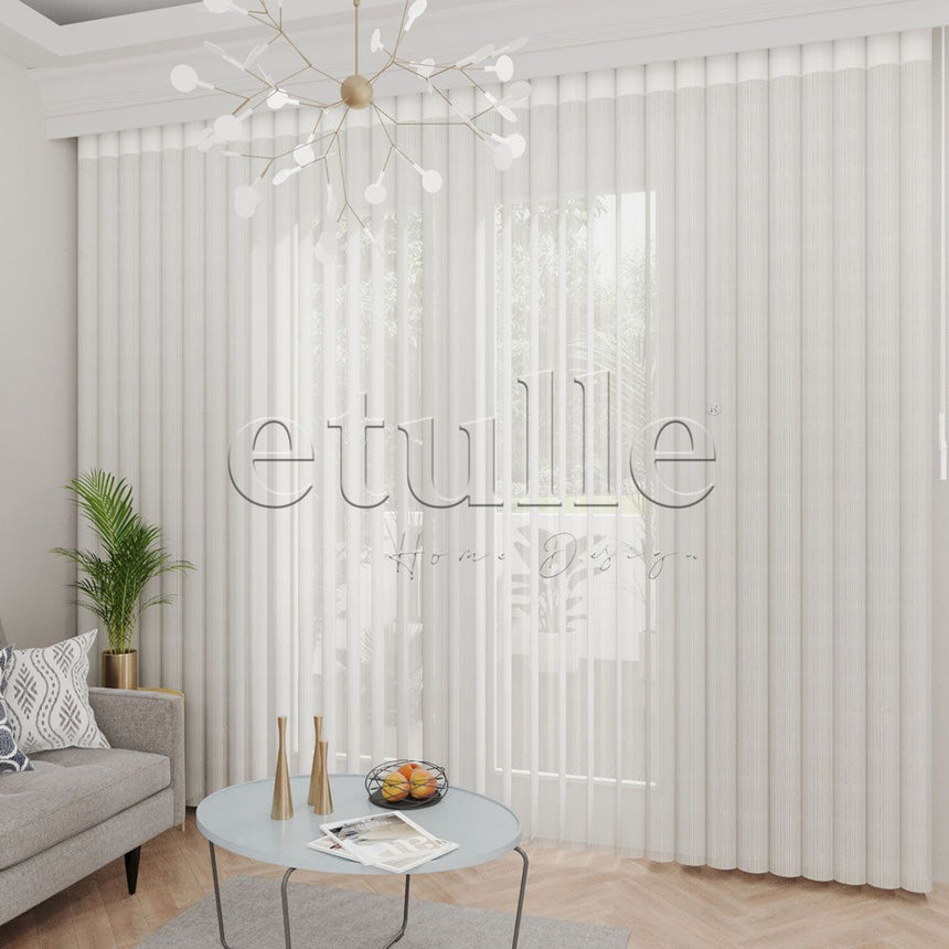 Costa - Jacquard Vertical Tulle Curtain