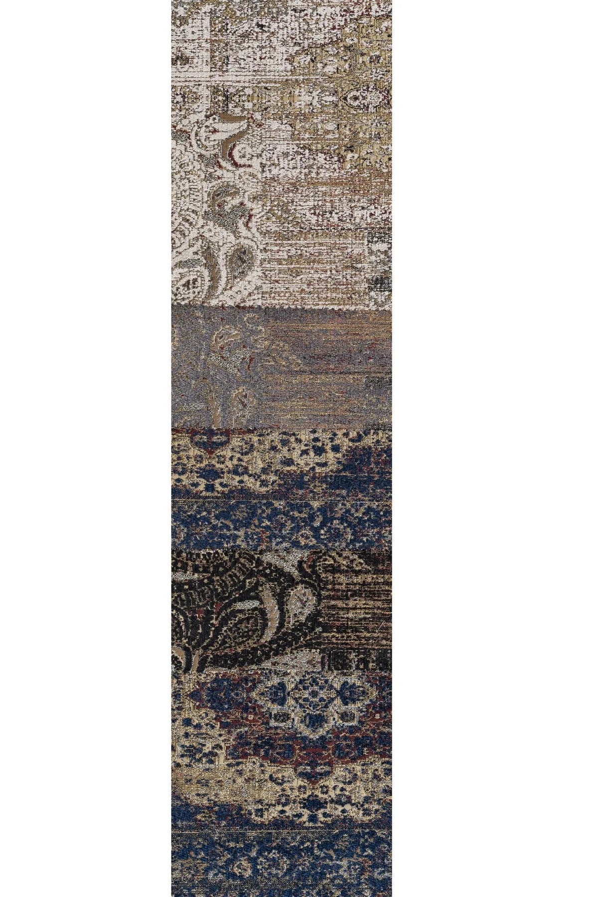 Siyah Vintage Otantik Desen Fon Perde | Evia